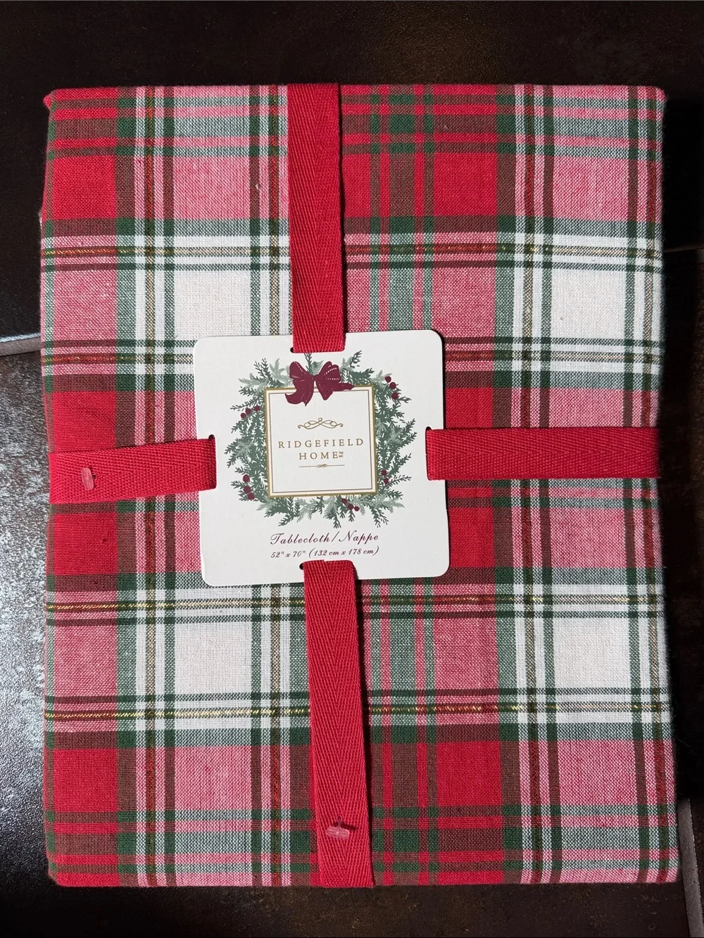 Red & Green Plaid Tablecloth